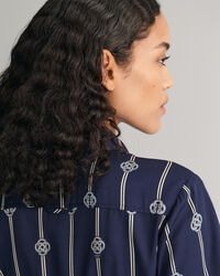 Kurz&auml;rmliges Hemdblusenkleid mit Print