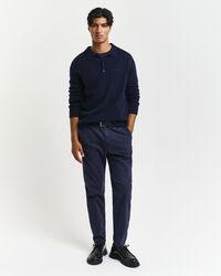 Regular Fit Canvas Chinohose mit schmal zulaufendem Bein