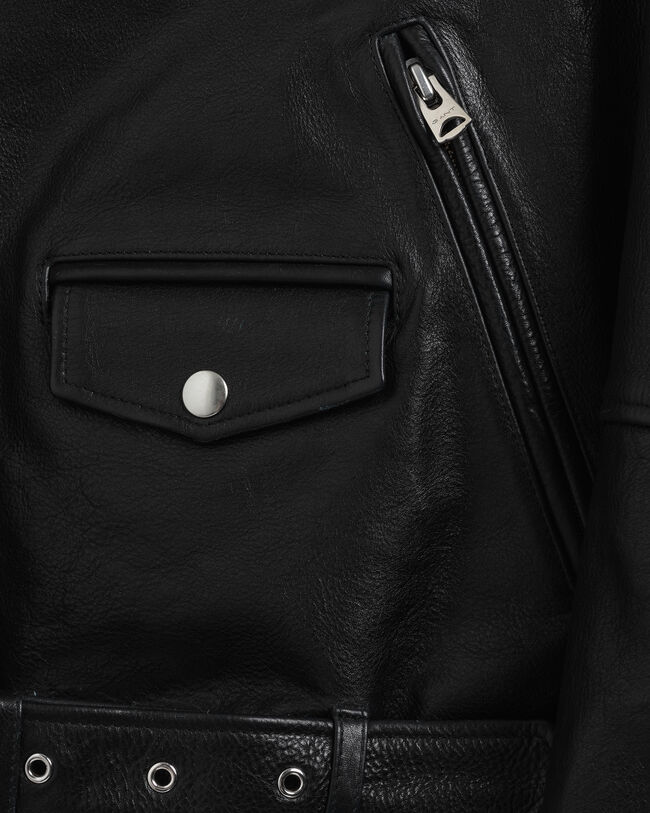 Bikerjacke aus Leder