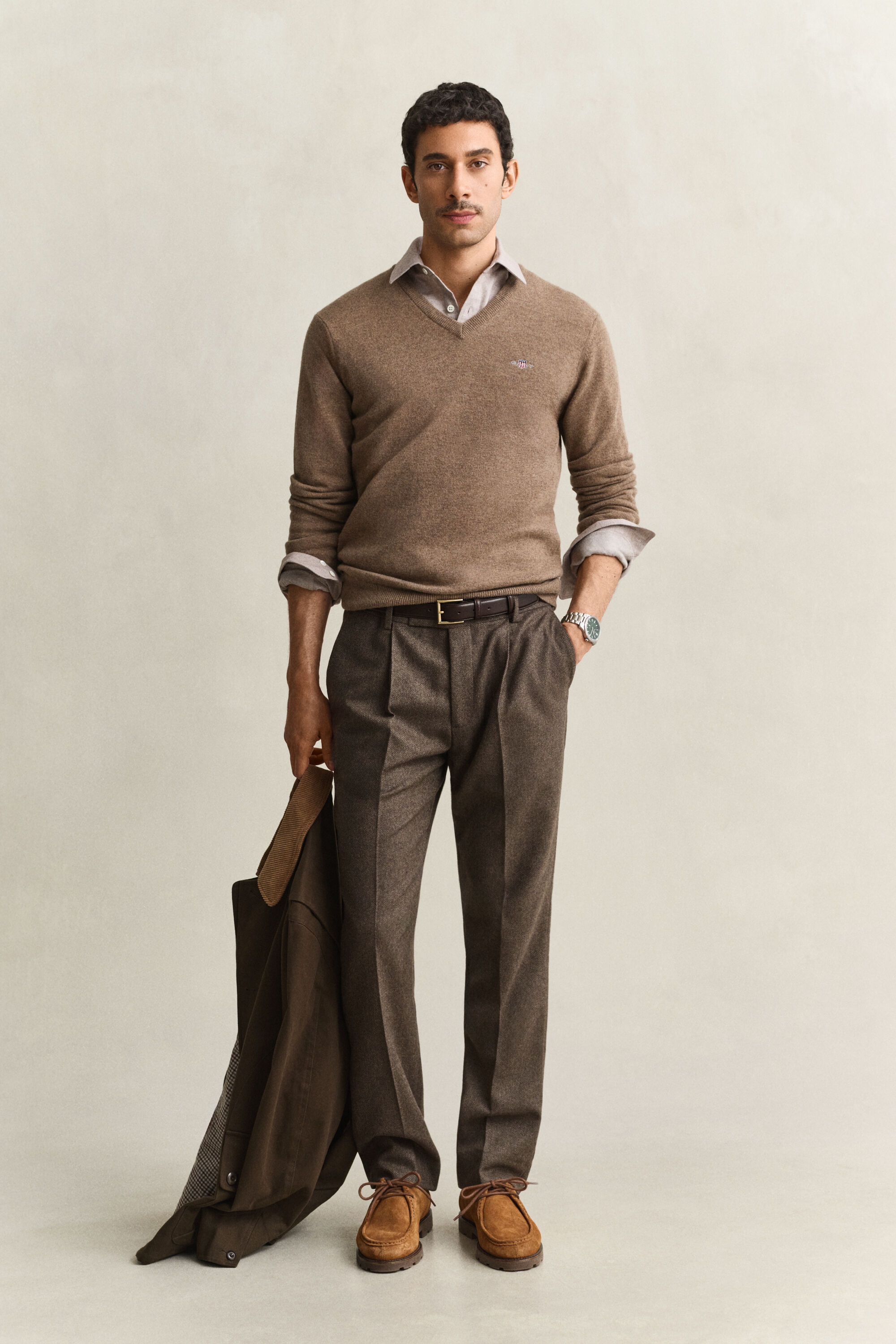 V-Neck Pullover aus Lambswool