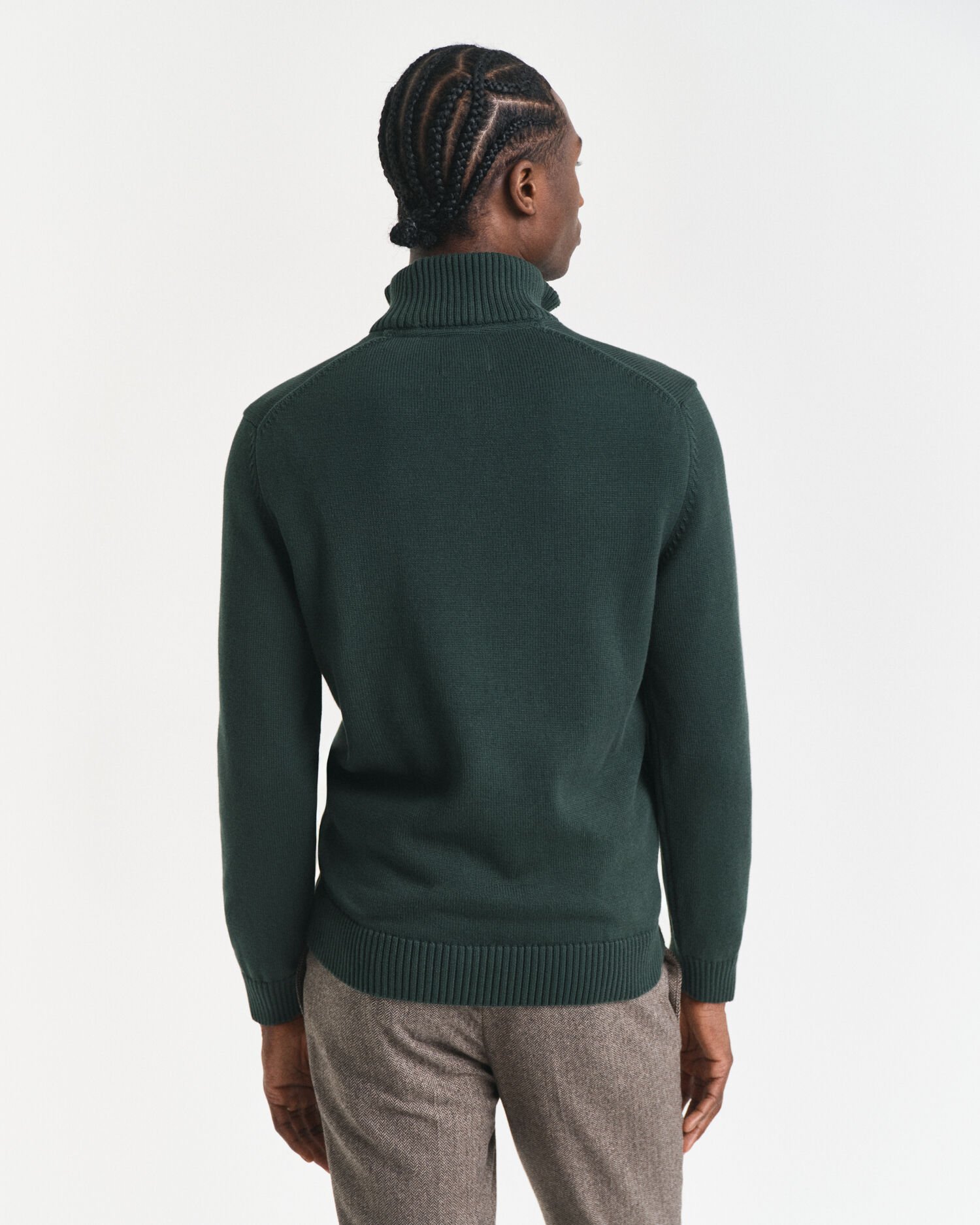 Pull en coton décontracté à demi-zip