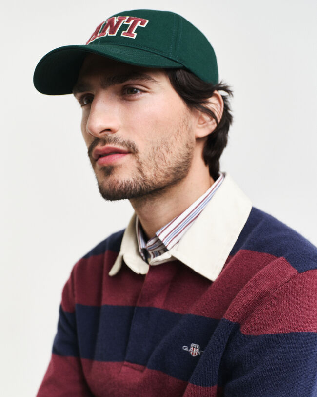 Gestreifter Rugger aus extrafeiner Lambswool