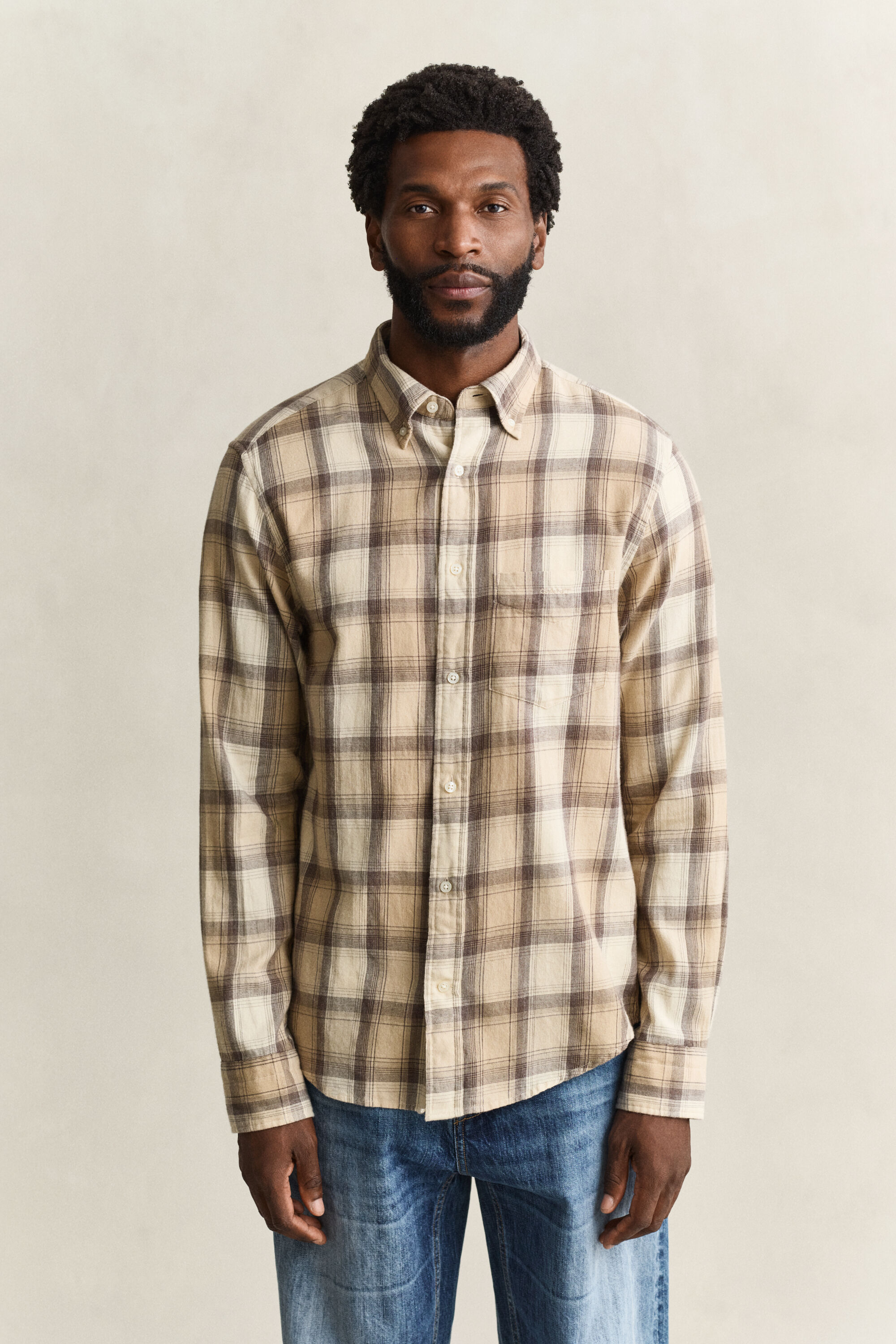 Checked Windblown Flannel Shirt