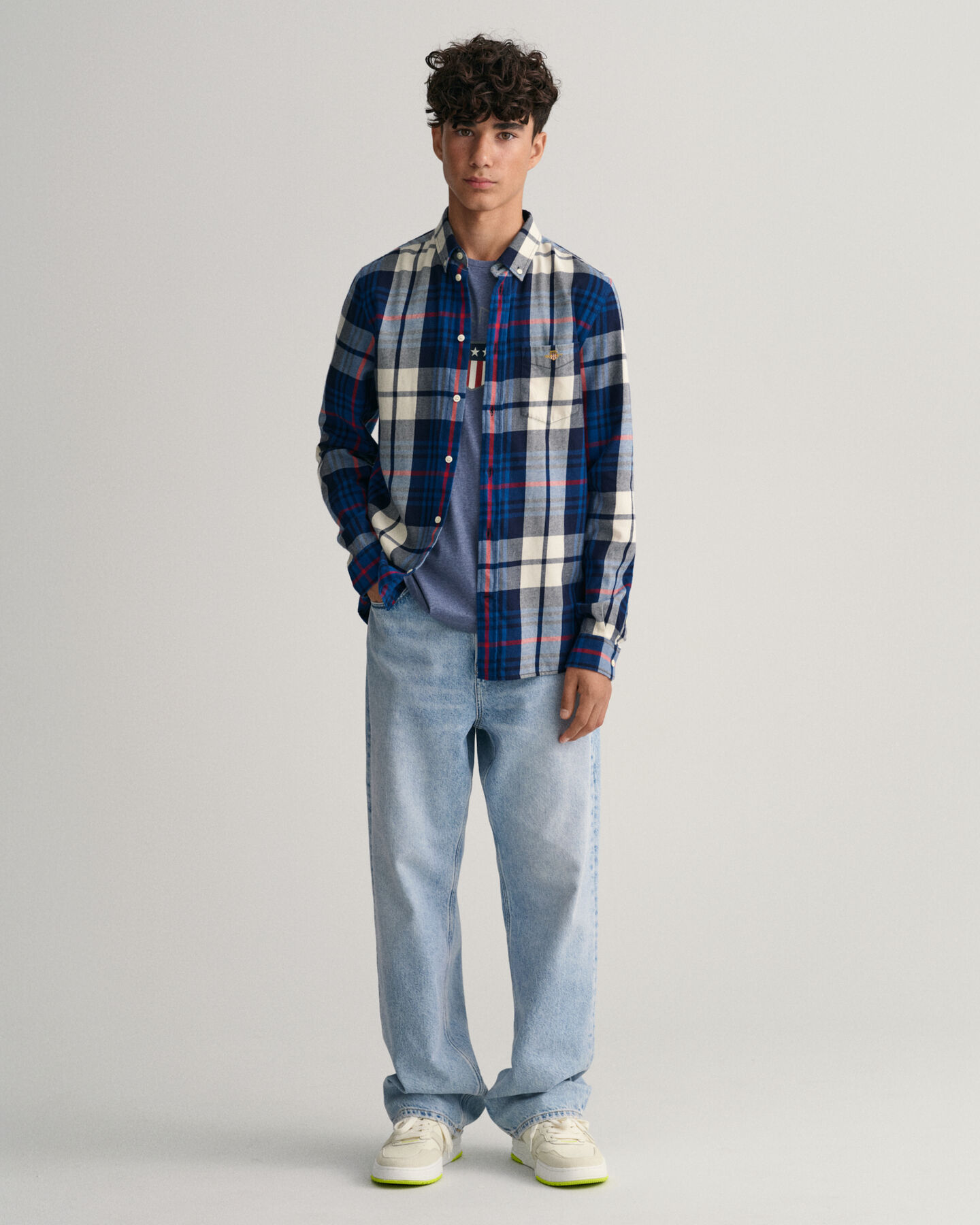 Teen Boys Tartan Flanellhemd