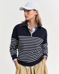 Seersucker Cap mit Streifen