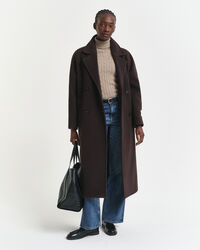 Zopfstrick Rollkragenpullover aus Stretch-Baumwolle