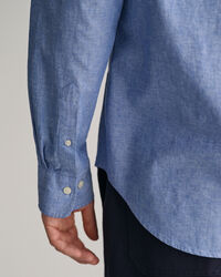 Regular Fit Baumwoll Leinen Hemd