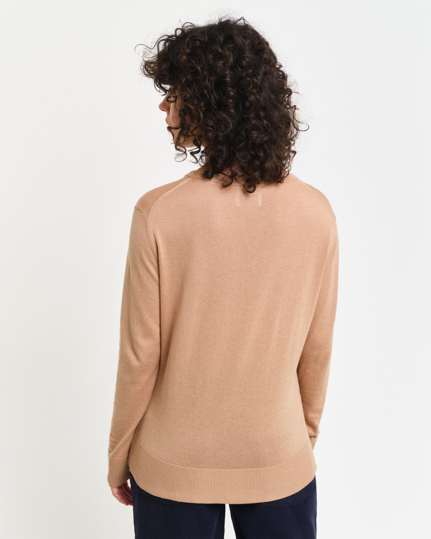 Feinstrick Rundhalspullover