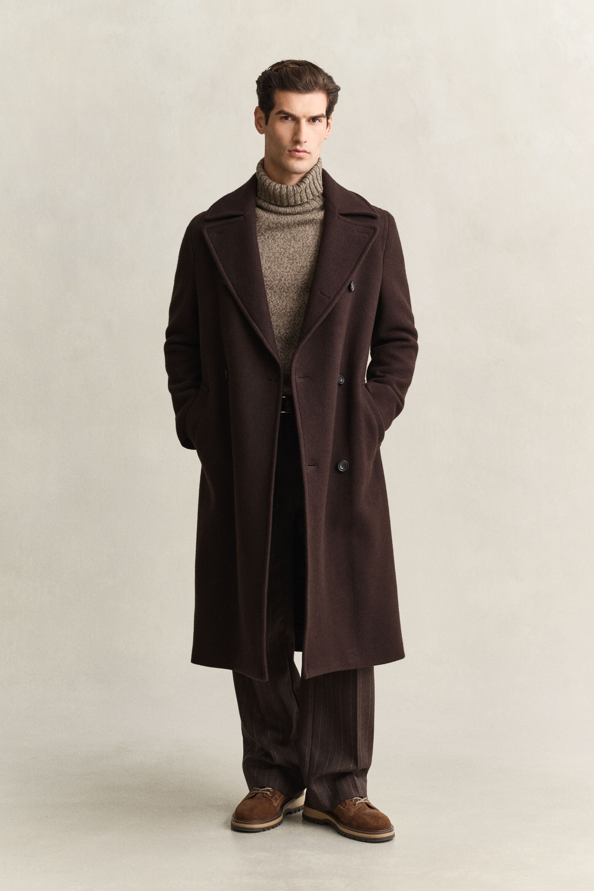 Cappotto con cintura Utility