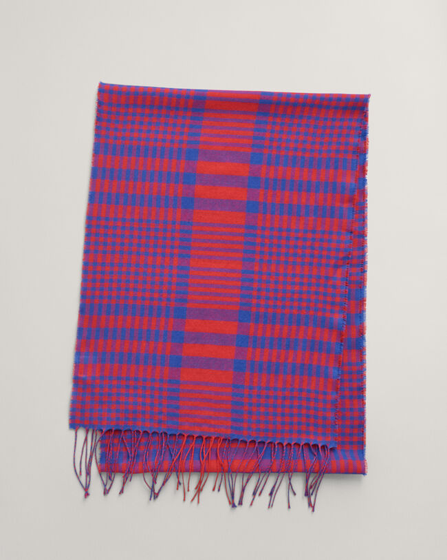 Karierter Webschal aus Merinowolle