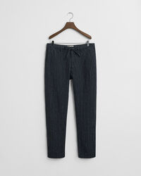 Relaxed Fit Pinstripe Leinen Hose