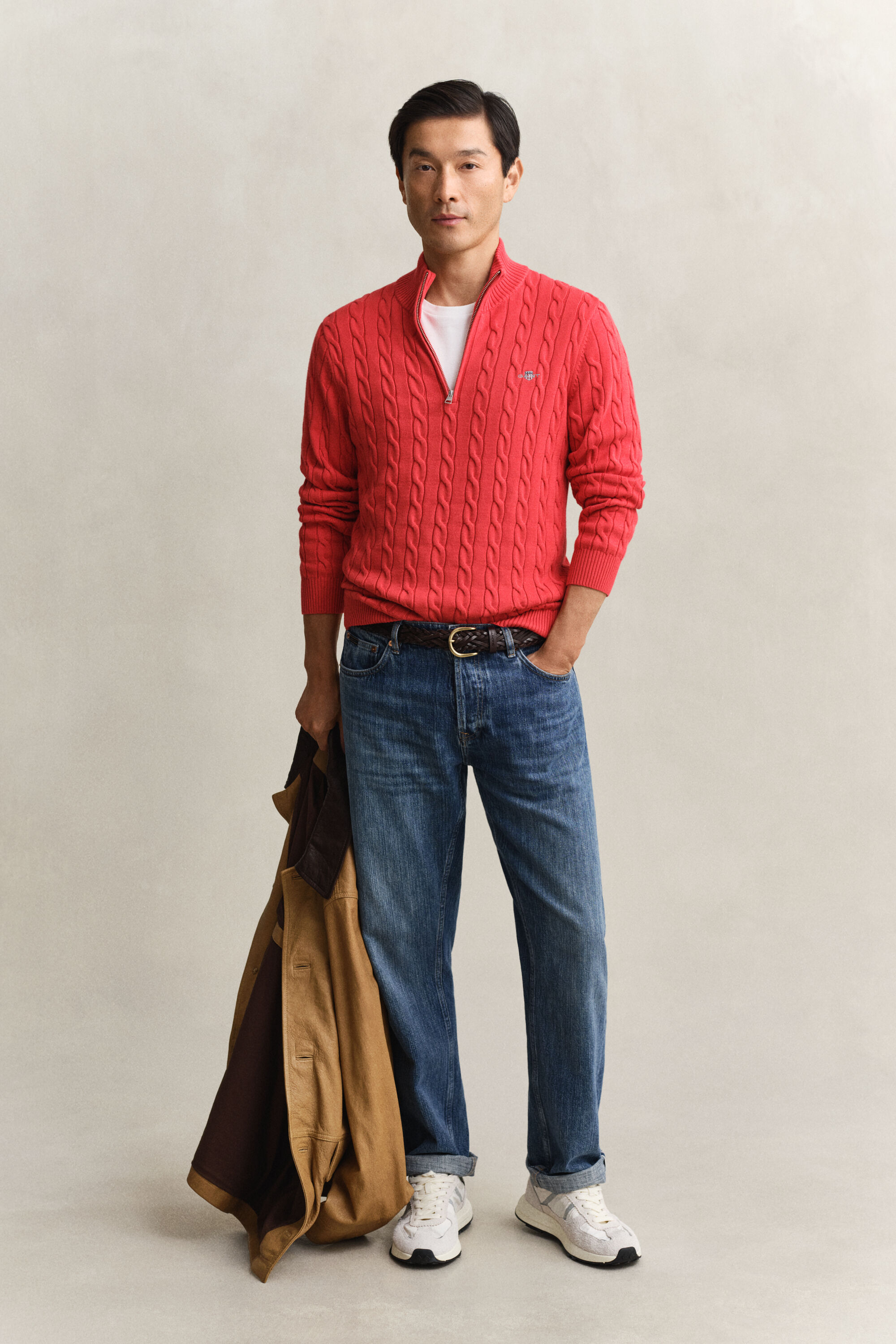 Zopfstrick Troyer aus Baumwolle