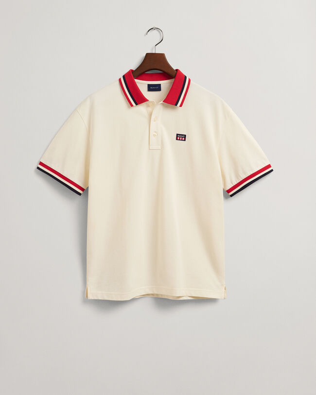 Retro Flag Piqu&eacute; Poloshirt