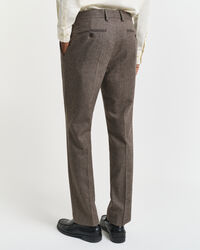 Slim Fit Herringbone Anzughose aus Flanell