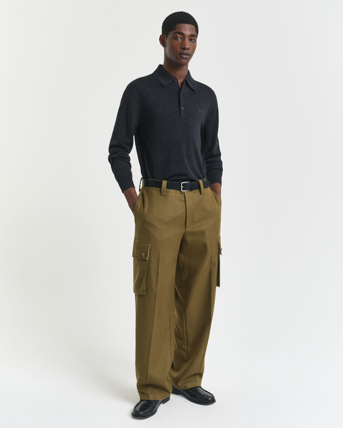 Polopullover aus extrafeiner Merinowolle