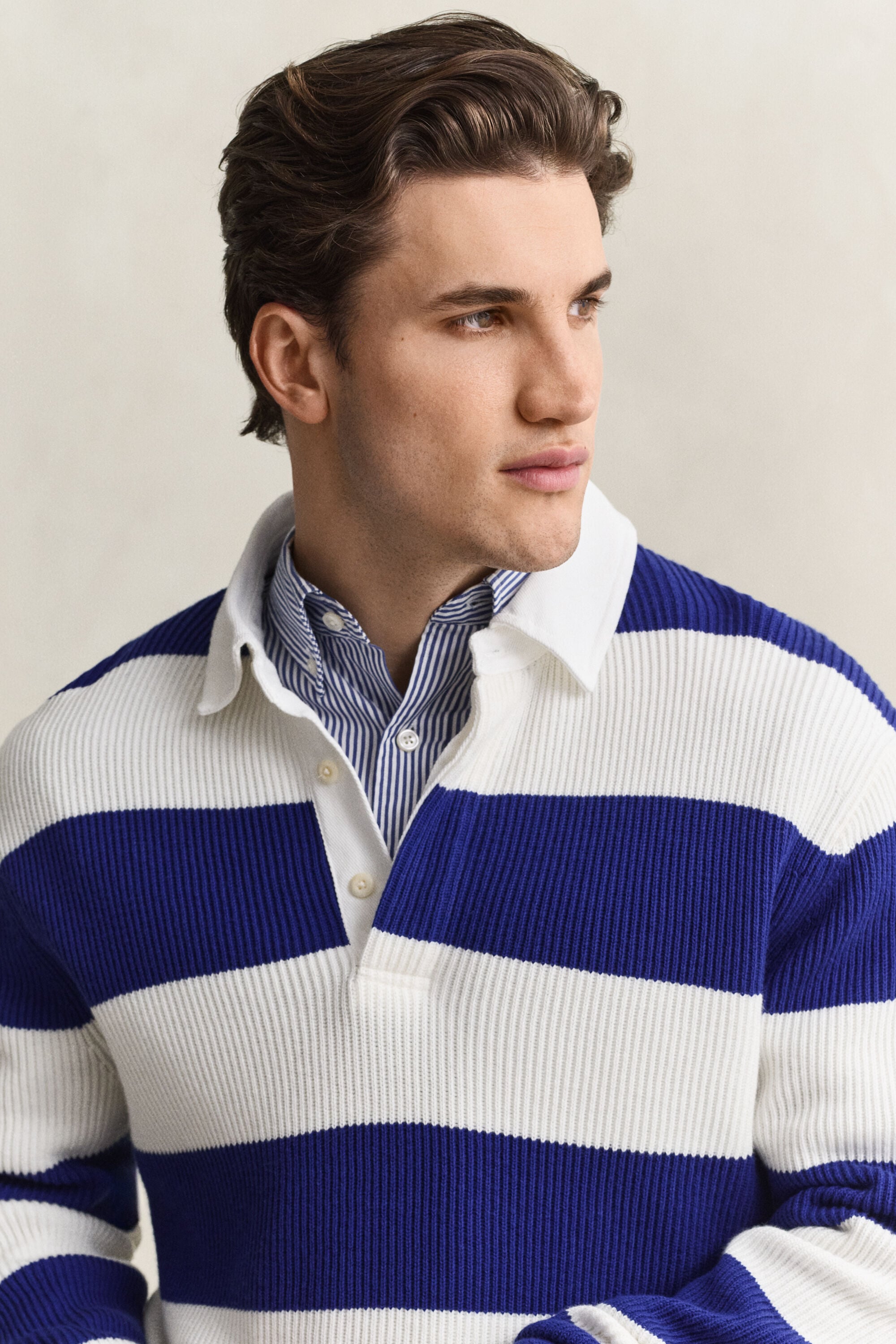 Striped Cotton Merino Rugger