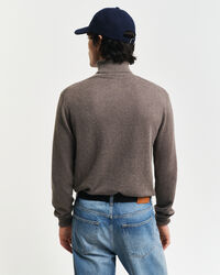 Rollkragenpullover aus Wolle und Baumwolle