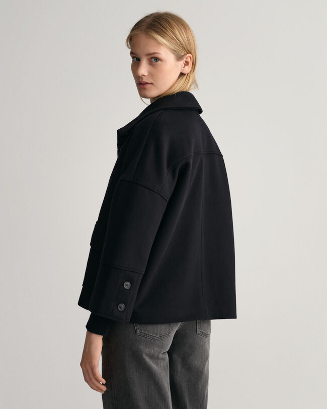 Cropped Jacke aus Wollmischung