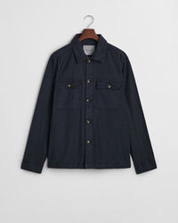 Regular Fit Hemdjacke aus Baumwolle und Leinen