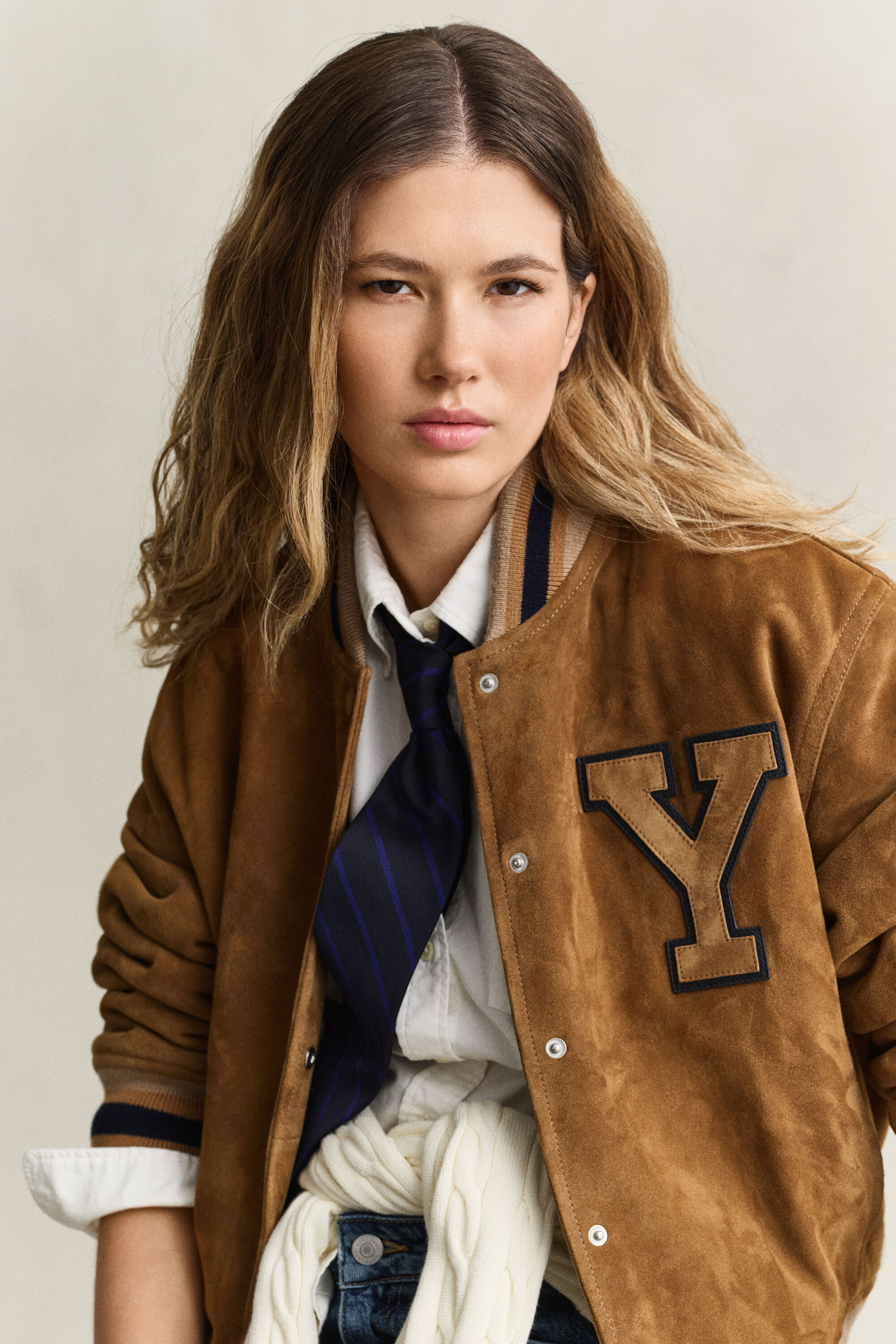 Gant x Yale Suede Varsity Jacket