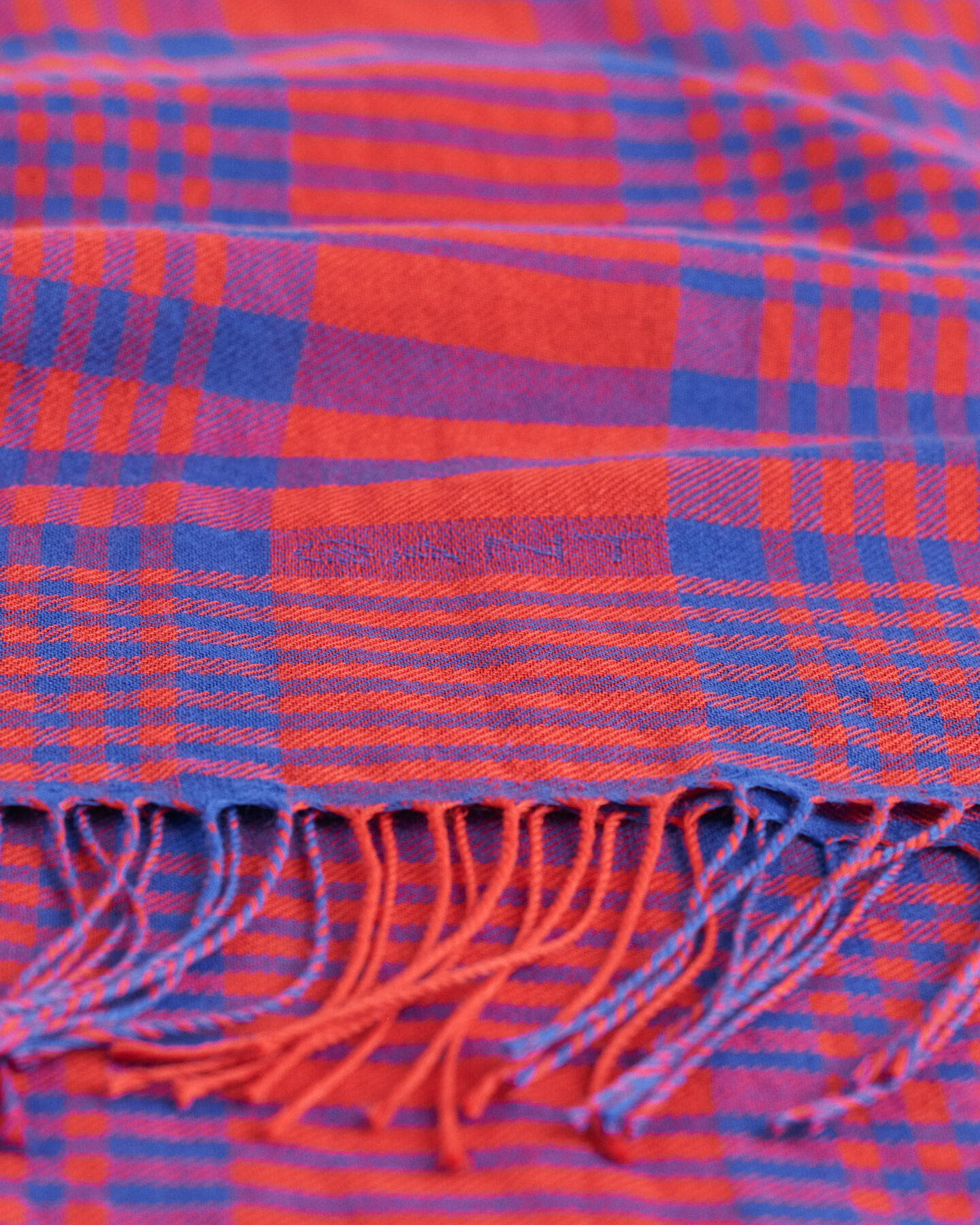 Karierter Webschal aus Merinowolle