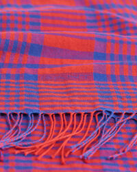 Karierter Webschal aus Merinowolle