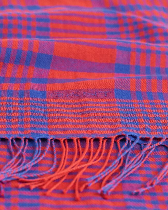 Karierter Webschal aus Merinowolle