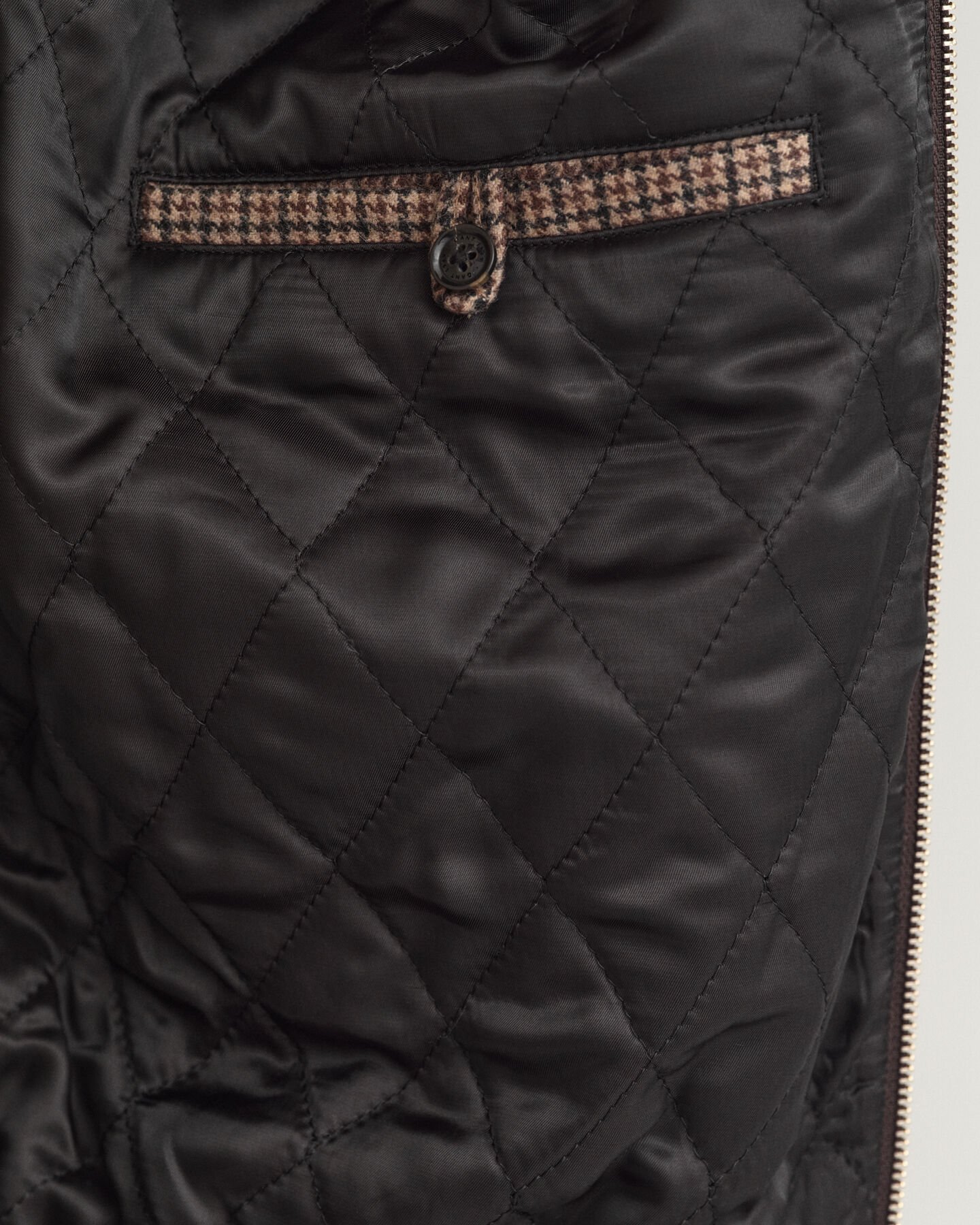 Karierte Harrington Jacke aus Wolle