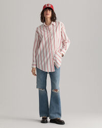 Oversize-Bluse mit Streifen