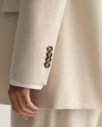 Regular Fit Stretch Leinen Blazer