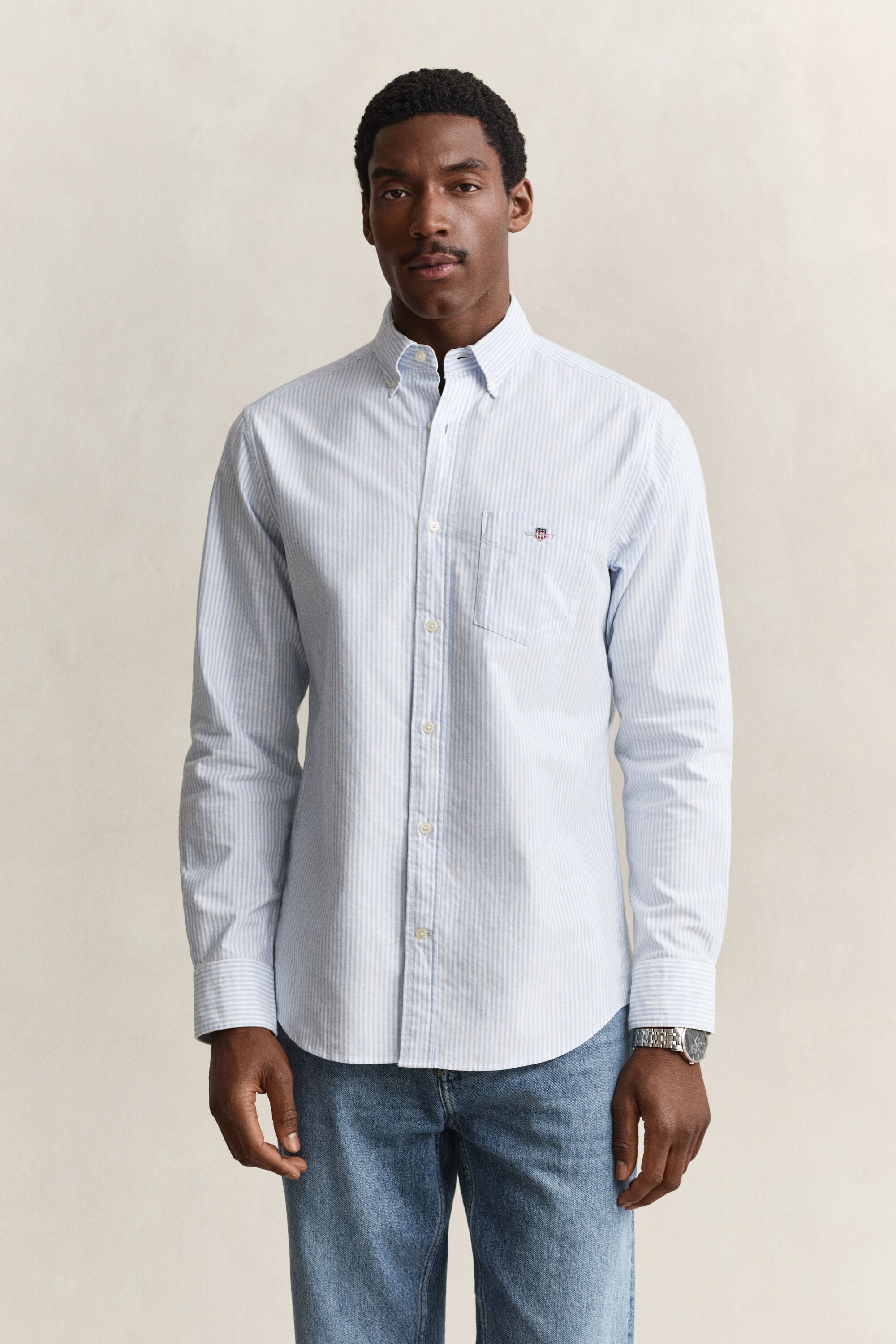 Classic Regular Fit Oxford-Hemd mit Streifen