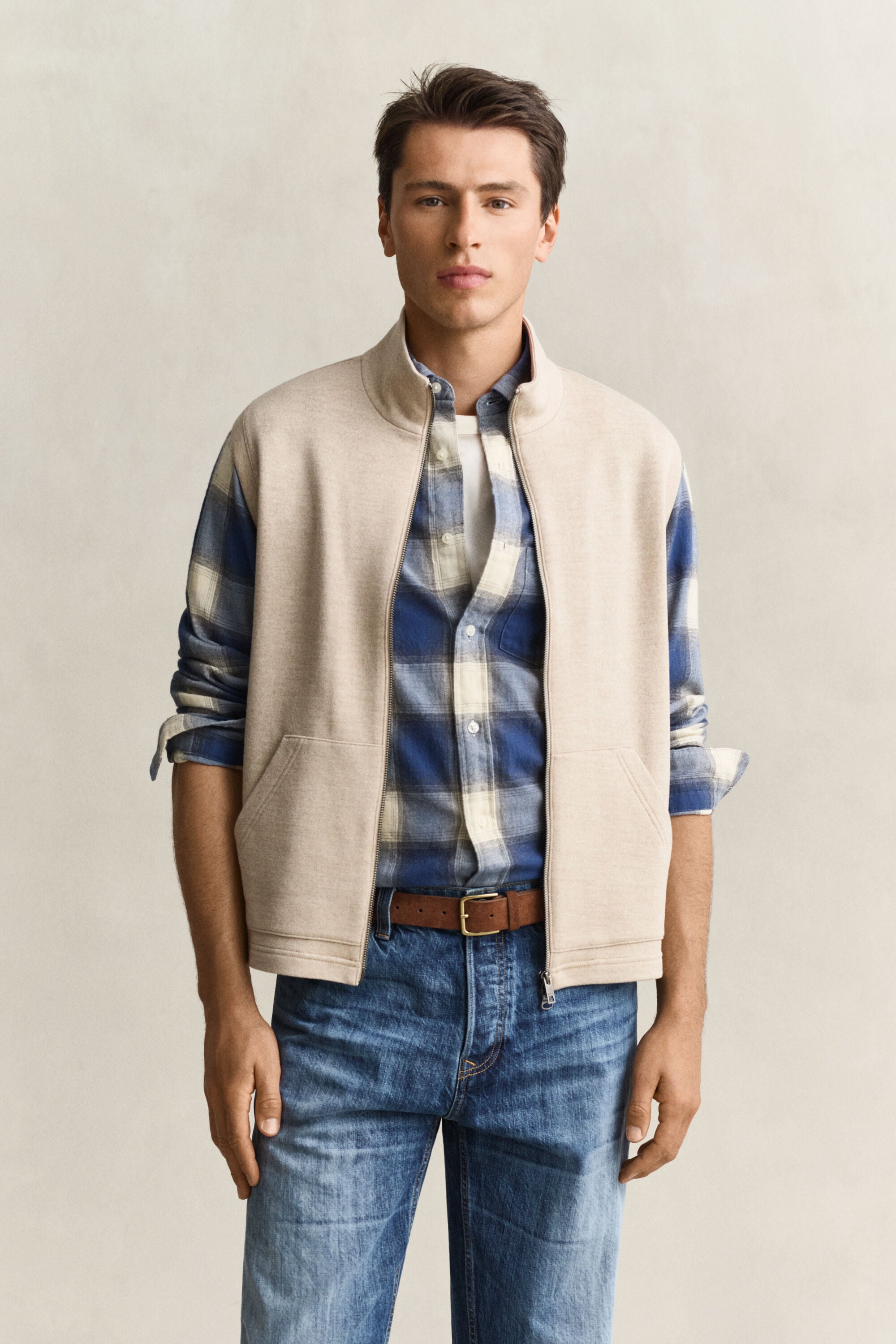 Veste sans manches zippée