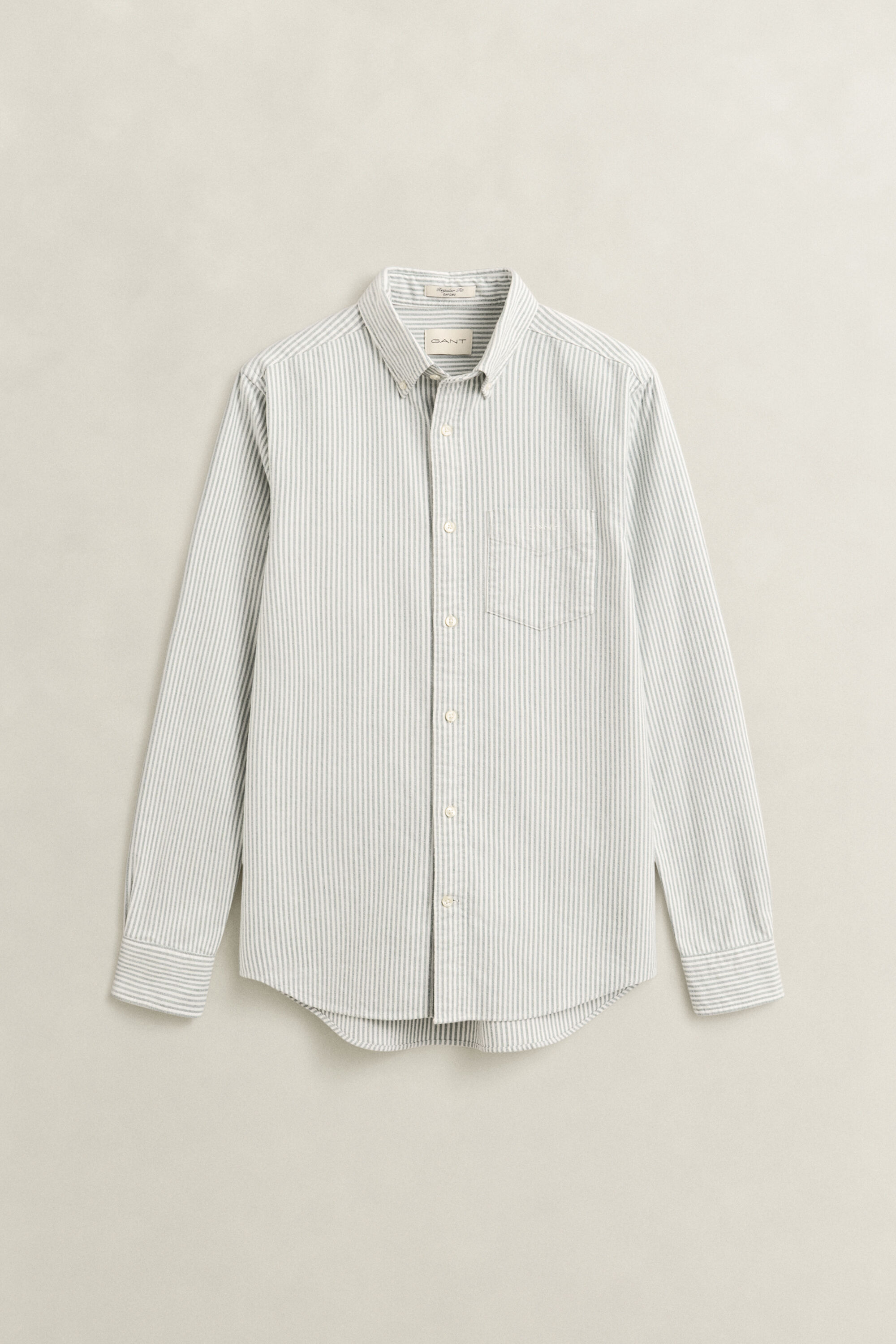 Camicia Oxford spazzolata a righe