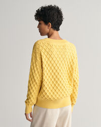 Strukturstrick V-Neck Pullover