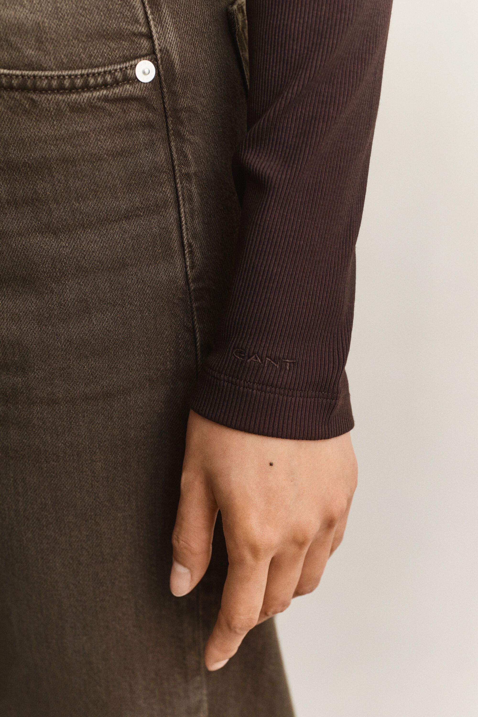 Ribbed Turtleneck Top