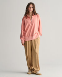 Sunfaded Sweatshirt mit Rei&szlig;verschlusskragen