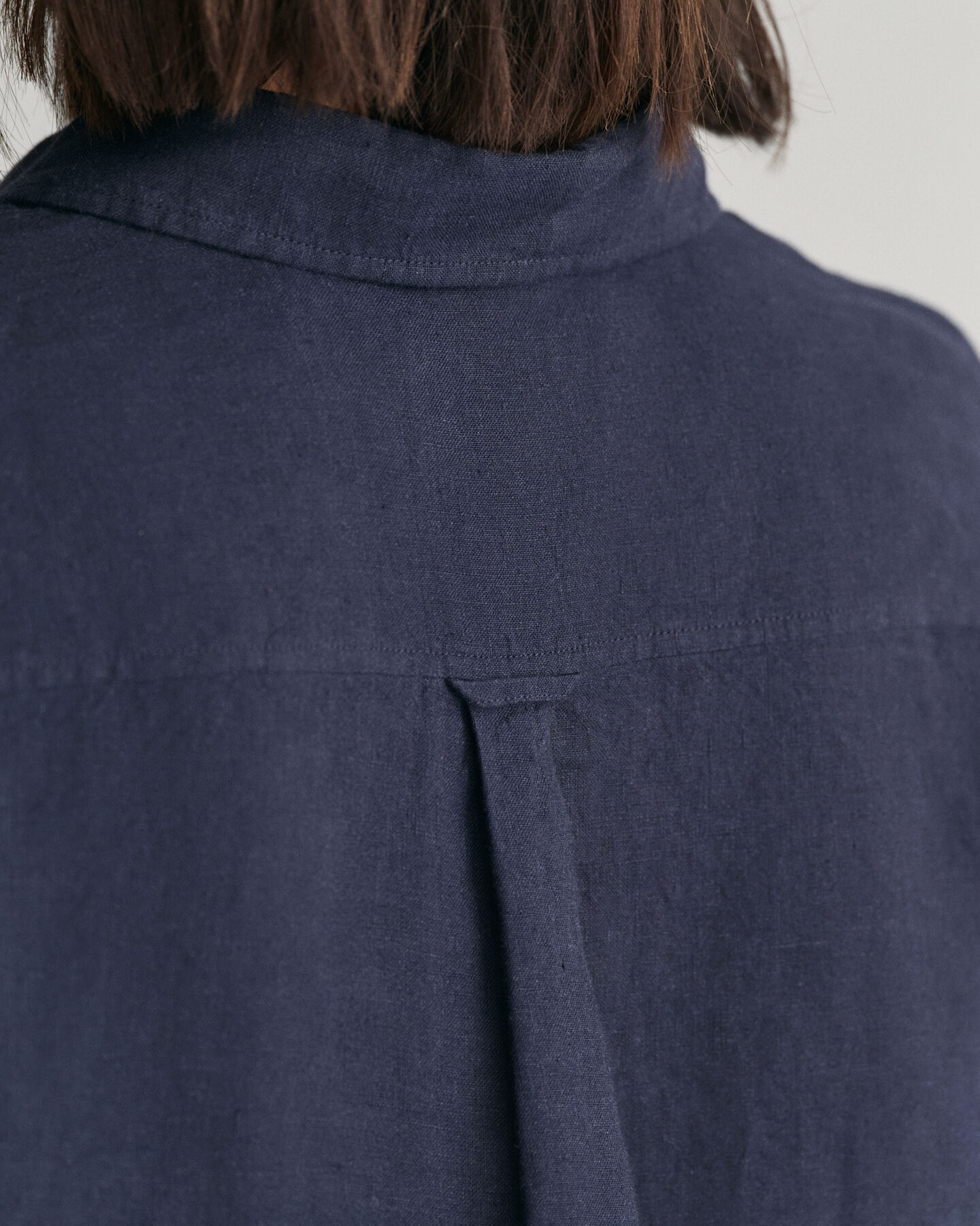 Regular Fit Leinen Chambray Bluse