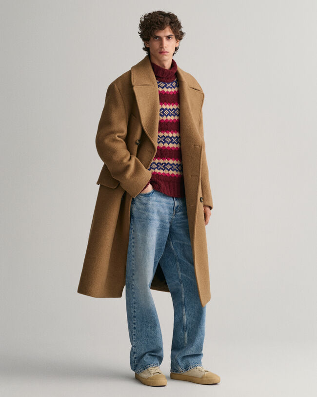 Pullover mit Trichterkragen und Fair-Isle-Muster