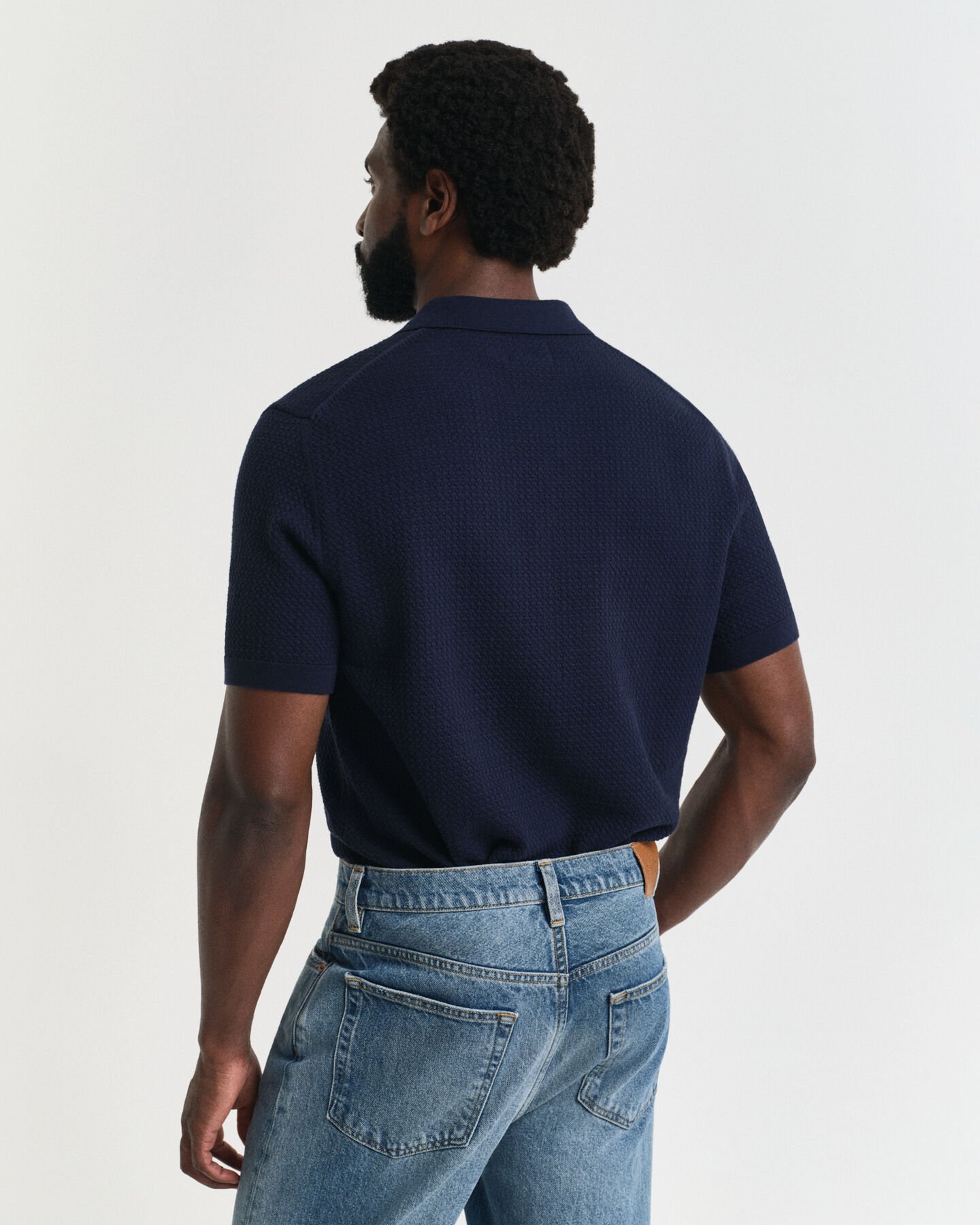 Poloshirt aus strukturierter Baumwolle