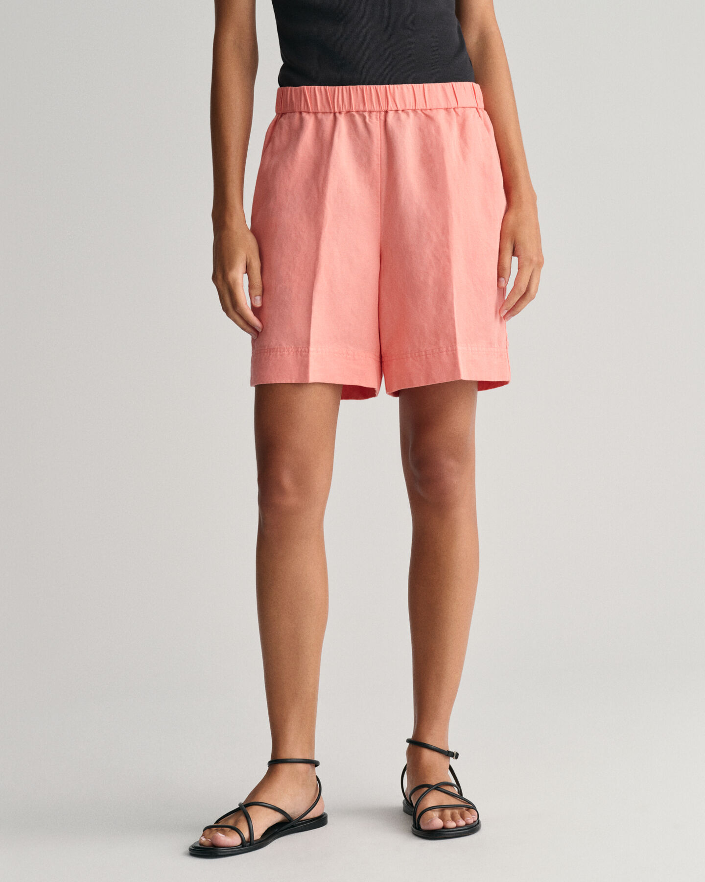 Relaxed Fit Leinenmix Pull-On Shorts