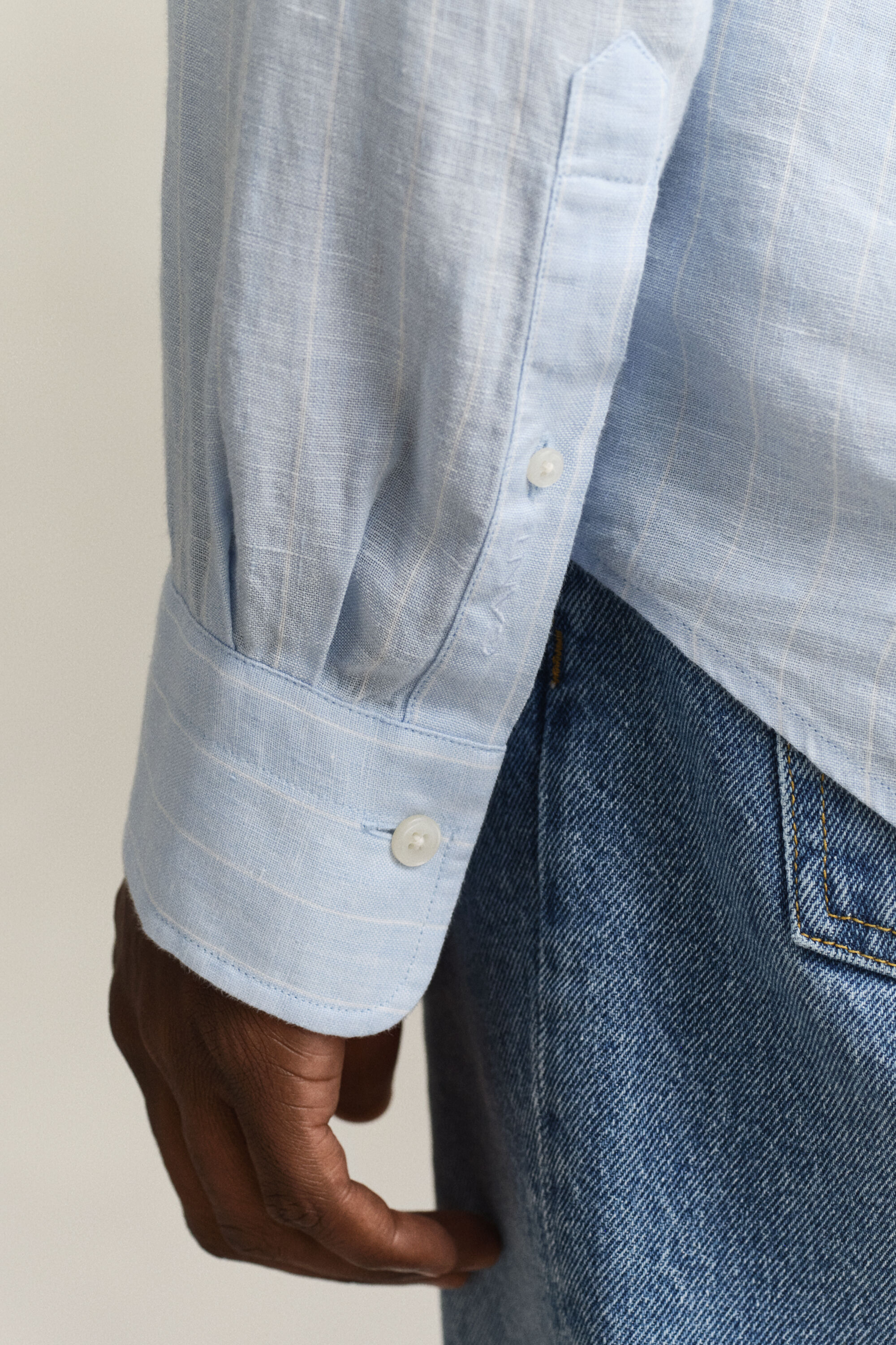 Chemise en lin à rayures