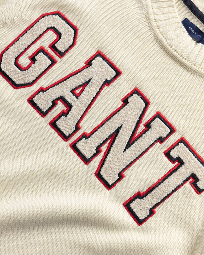 Logo Rundhalspullover aus Baumwolle