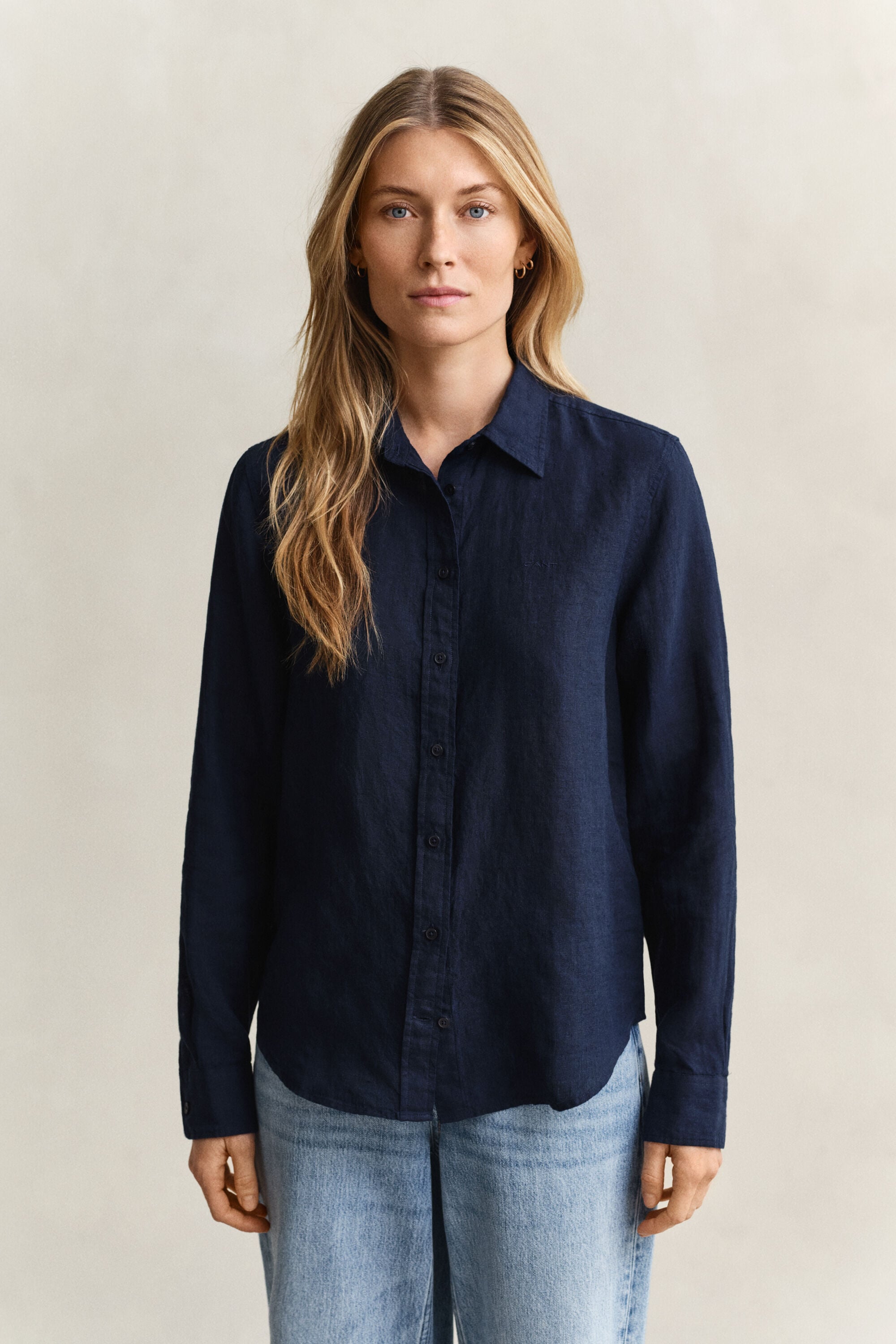 Regular Fit Leinen Bluse