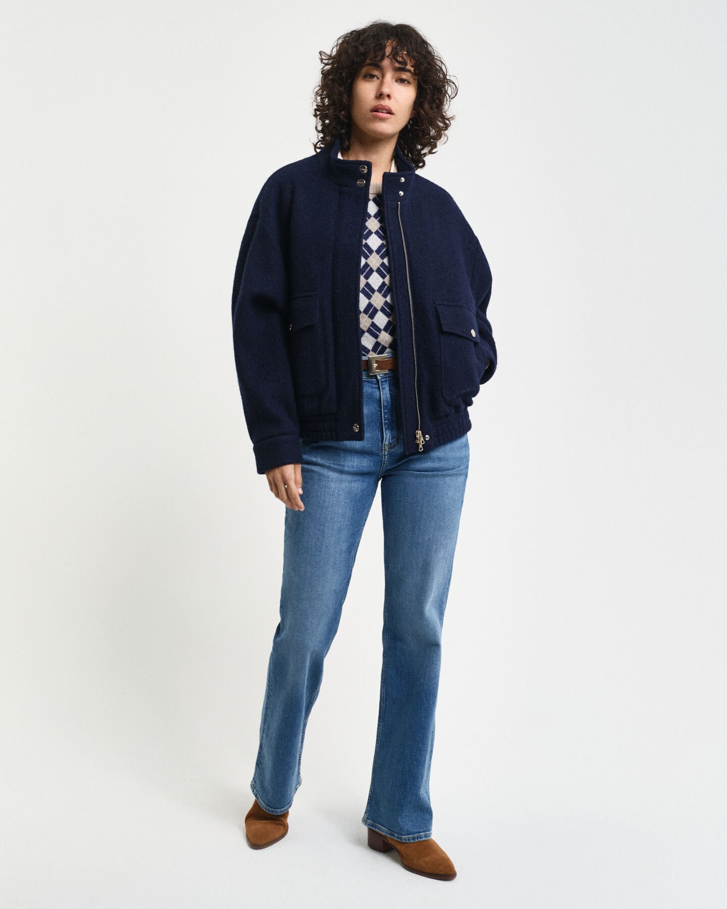 Harrington Jacke aus Wolle