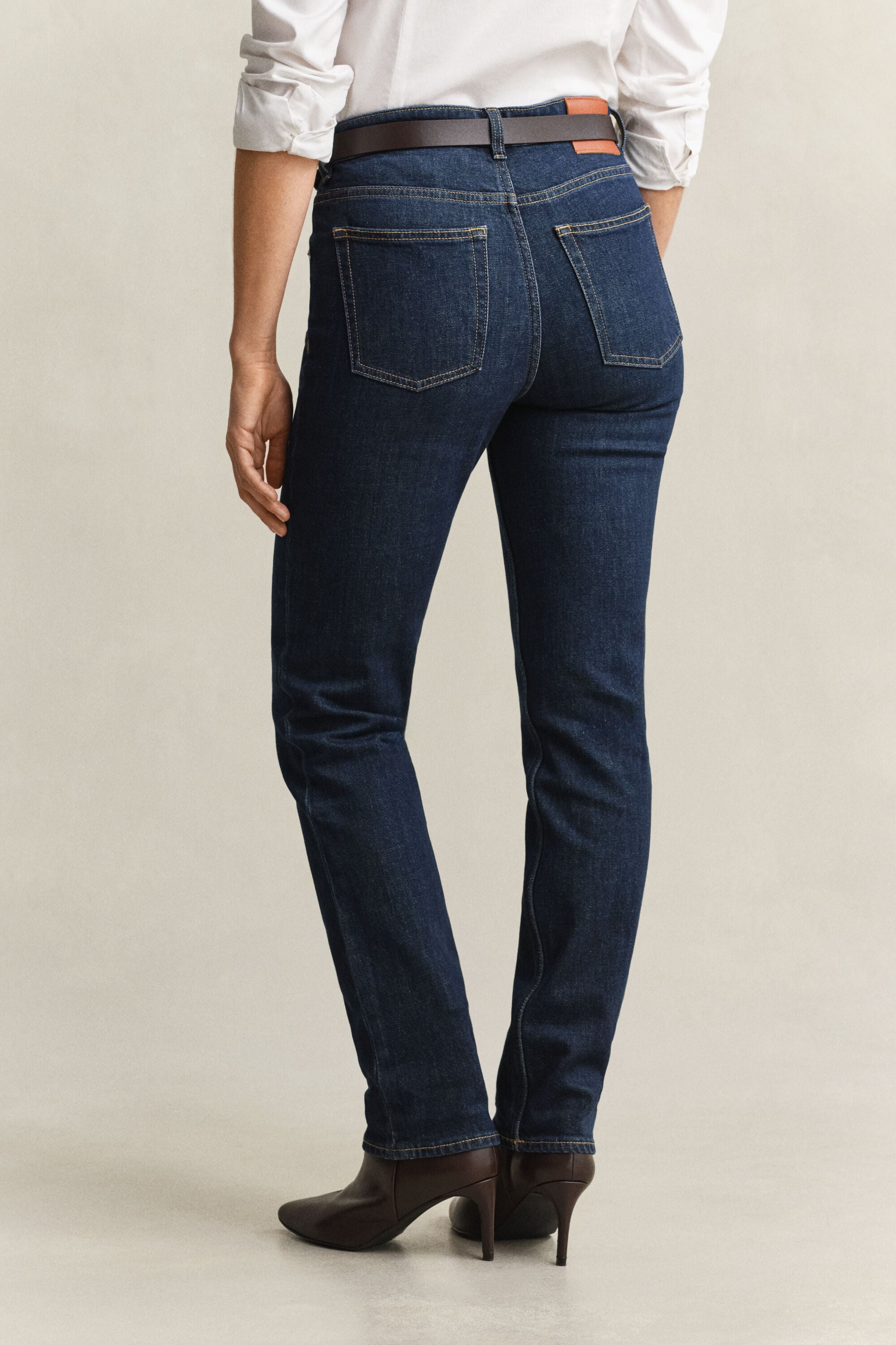 Stretch-Jeans mit geradem Bein
