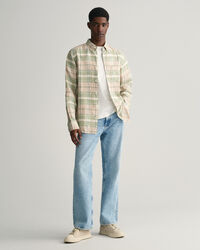 Regular Fit Leinen Hemd im Madras-Karo