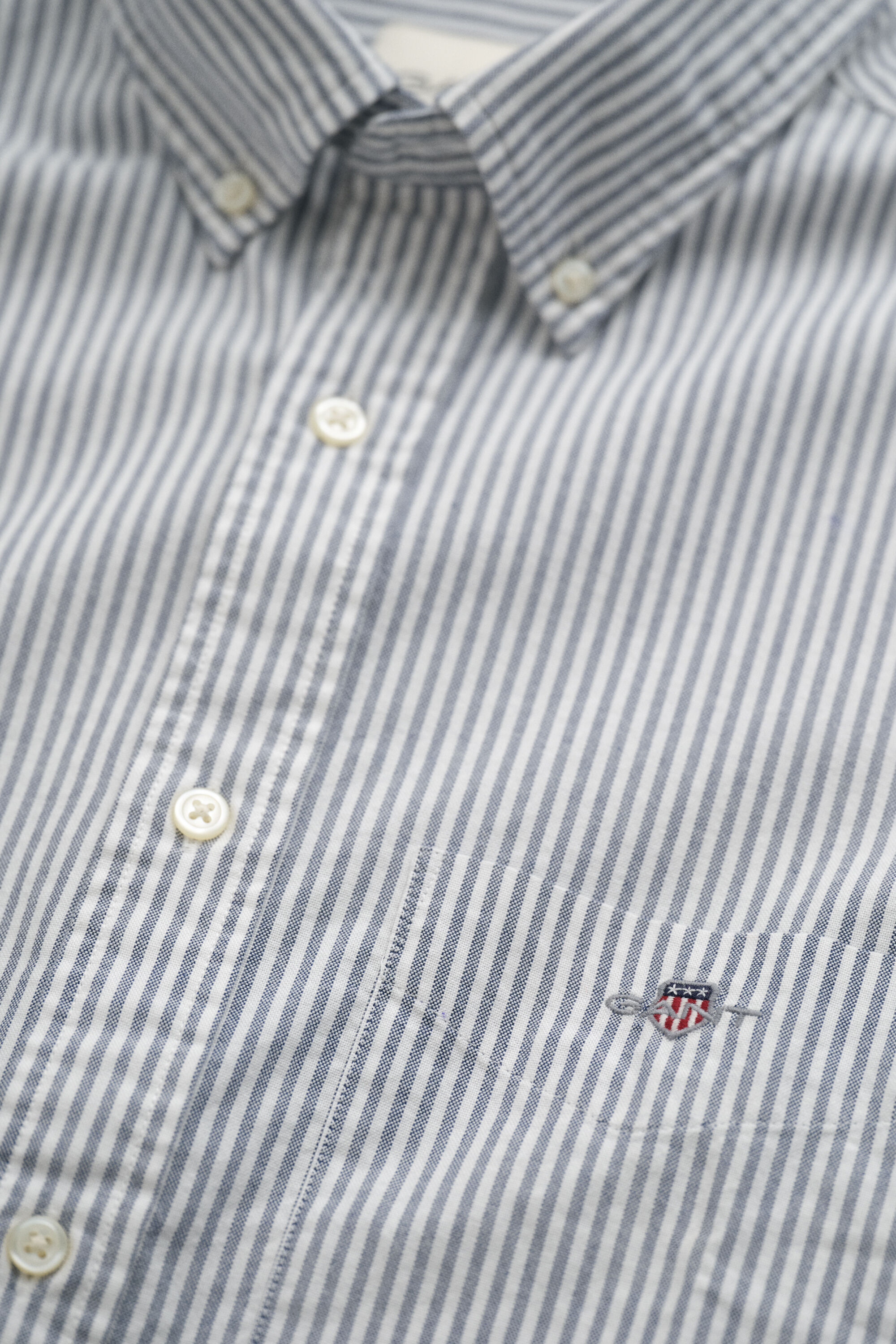 Chemise en coton Oxford classique à rayures Banker