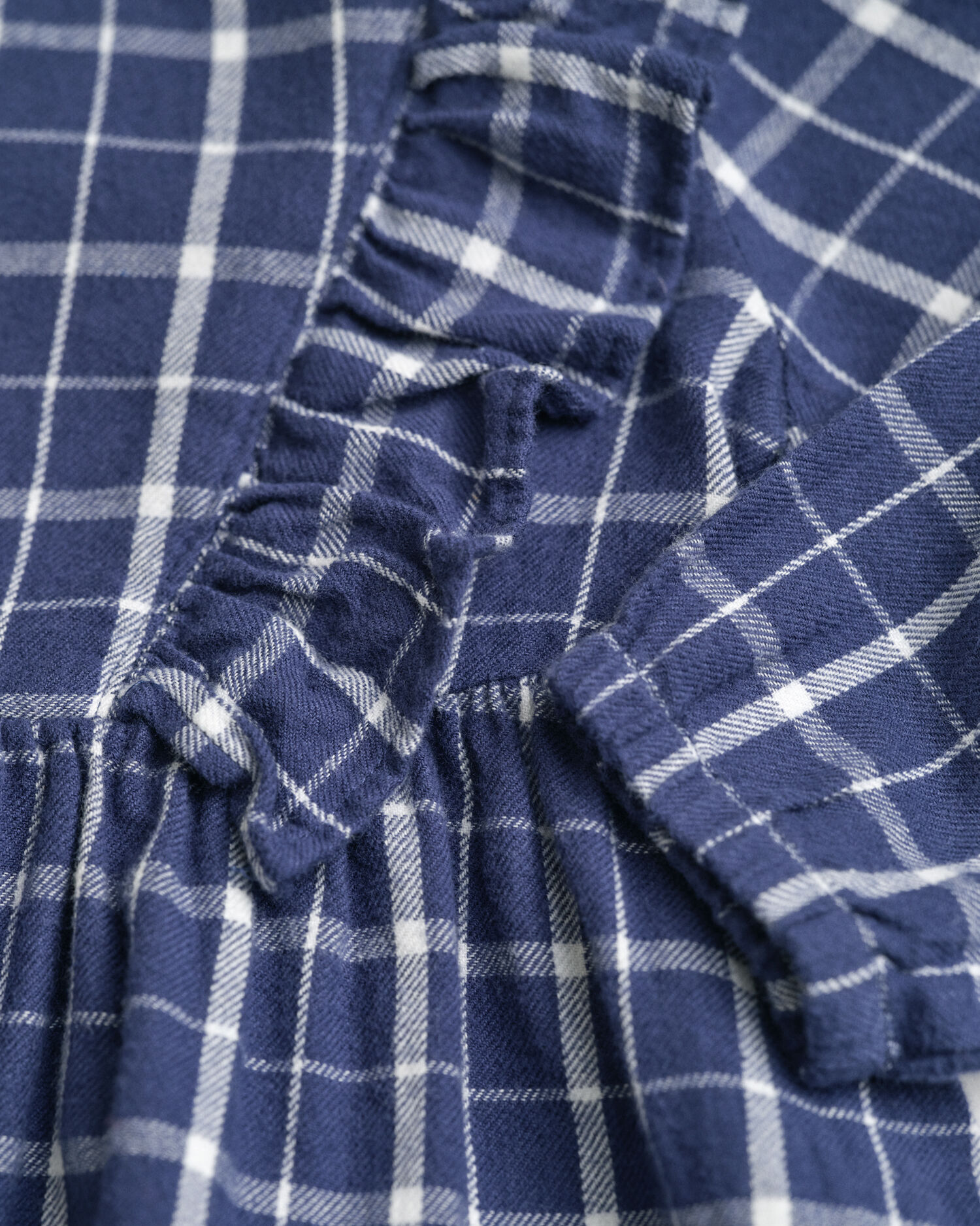 Baby Girls Checked Flannel Frilly Dress