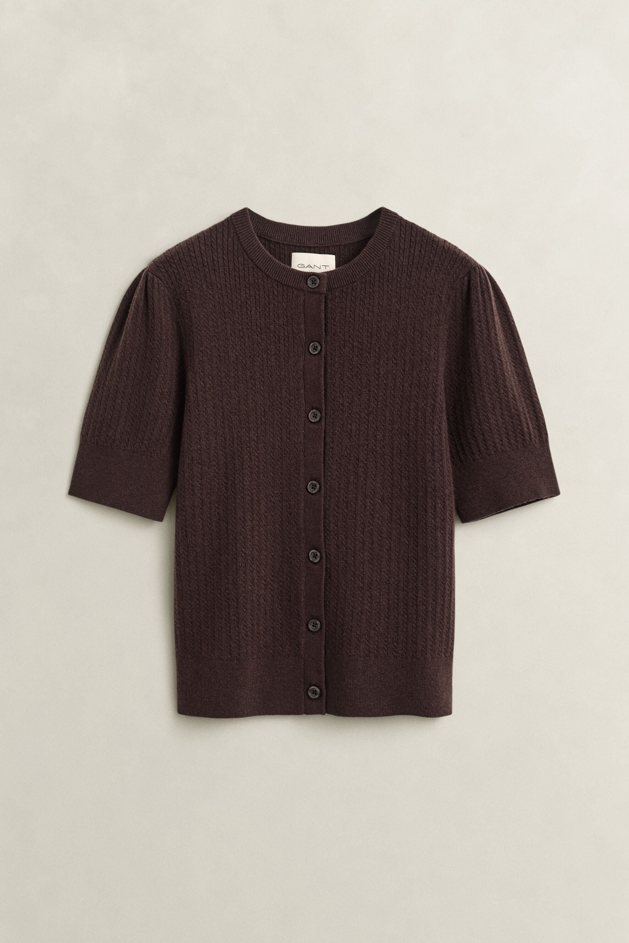 Cardigan à manches courtes en maille torsadée