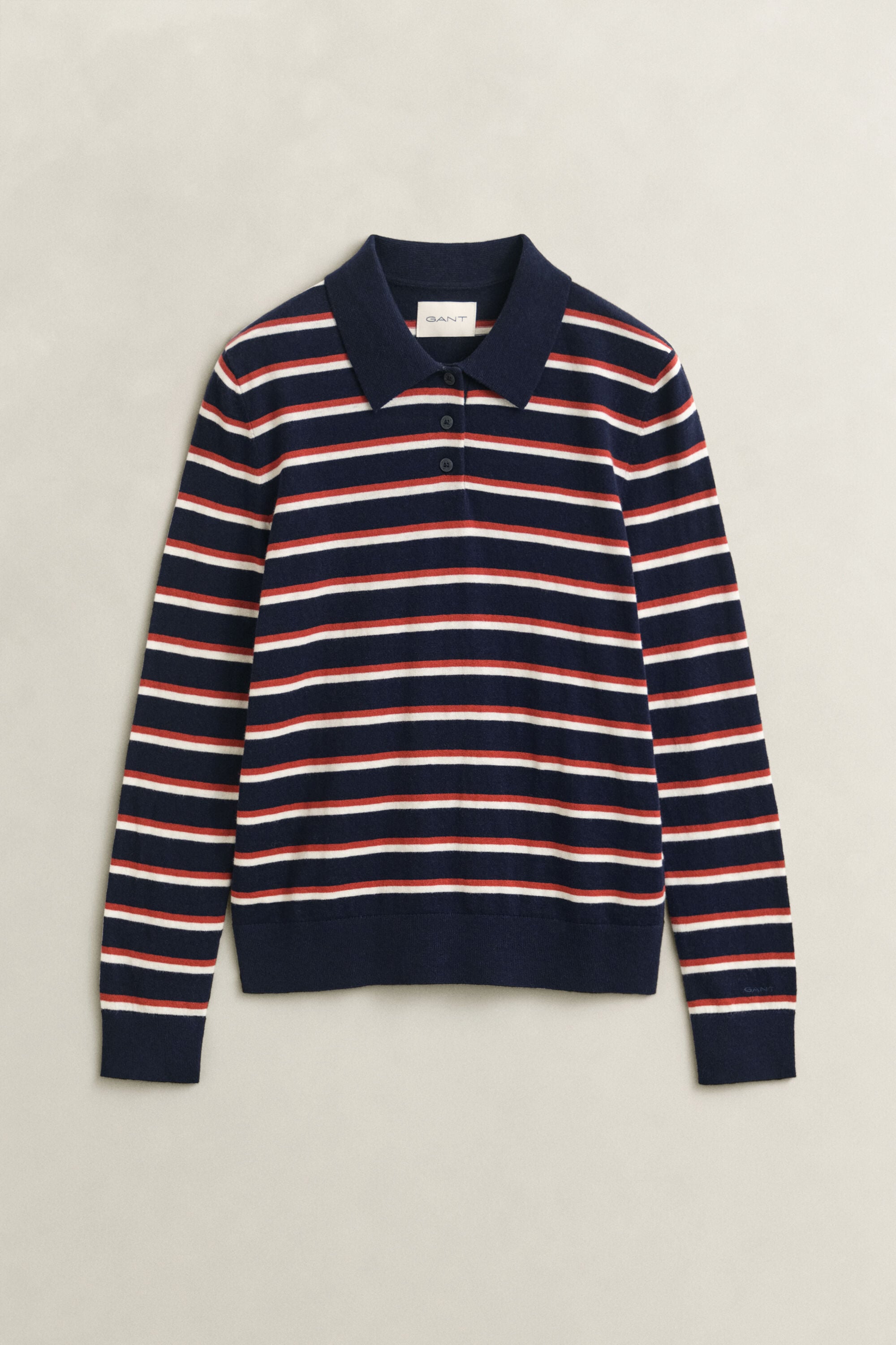 Gestreifter Feinstrickpullover